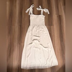 Aritzia Wilfred "Golden Hour" Dress - Light Birch (Cream)